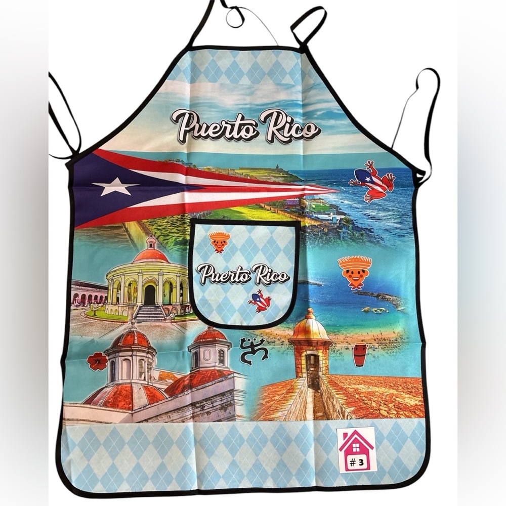 🩷. 1625. Colorful Puerto Rico Apron - Picture 5 of 5